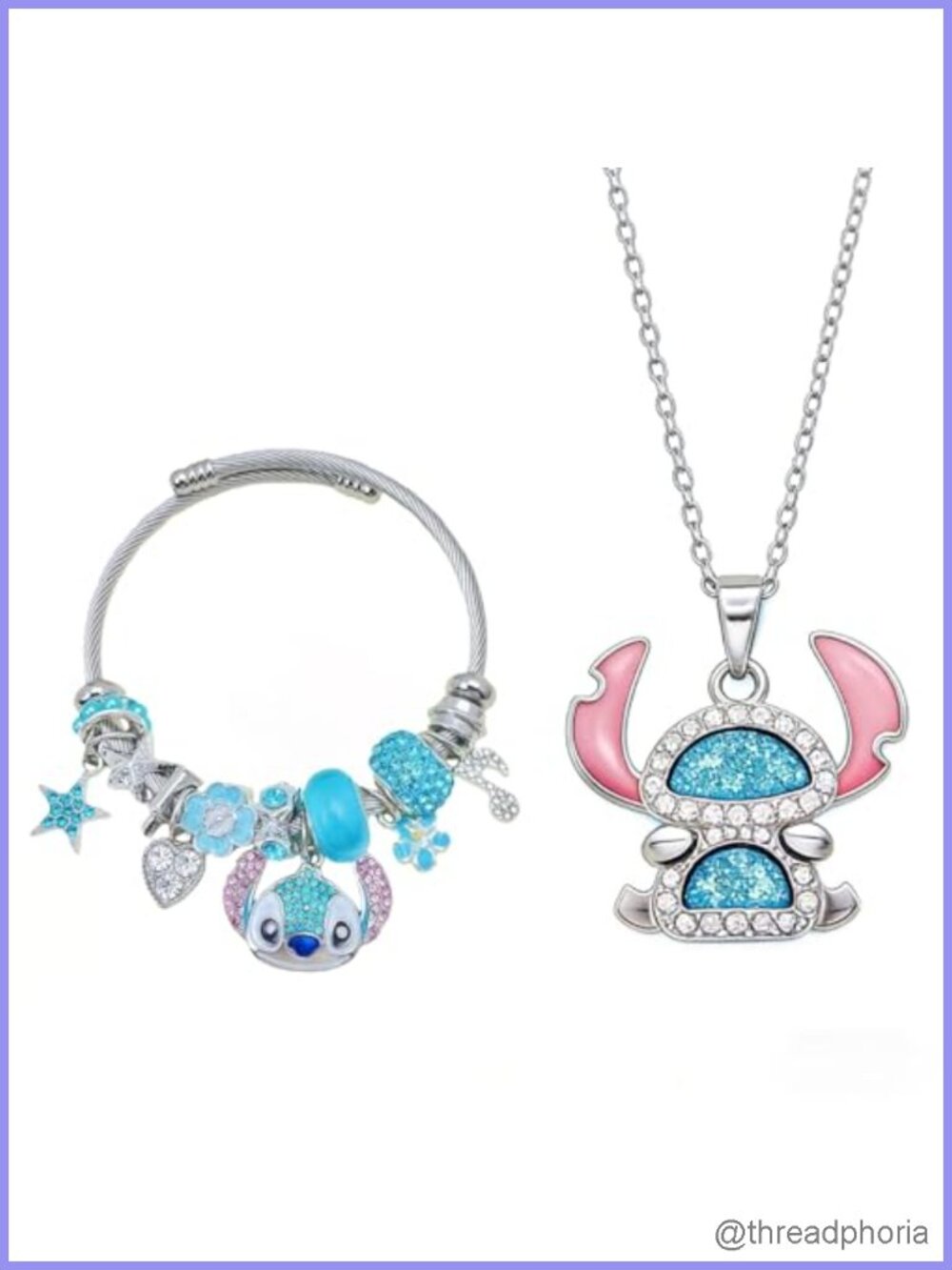 Cute Necklace and Bangle Set for Women - Dainty Jewelry Gift